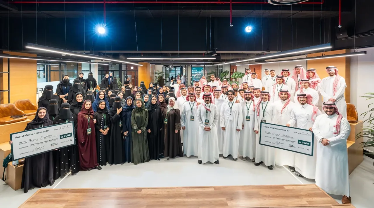 Saudi Speakers fellowship participants together at a program gathering